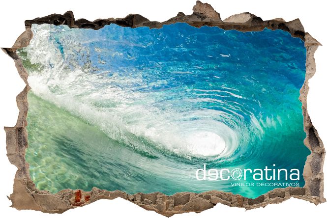 Vinilo Decorativo Pared Rota 3D "Tubo"