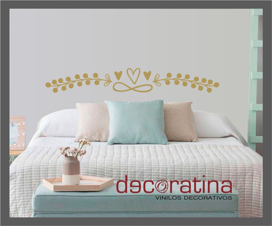 Vinilo Decorativo cabezal cama "Infinity Love"