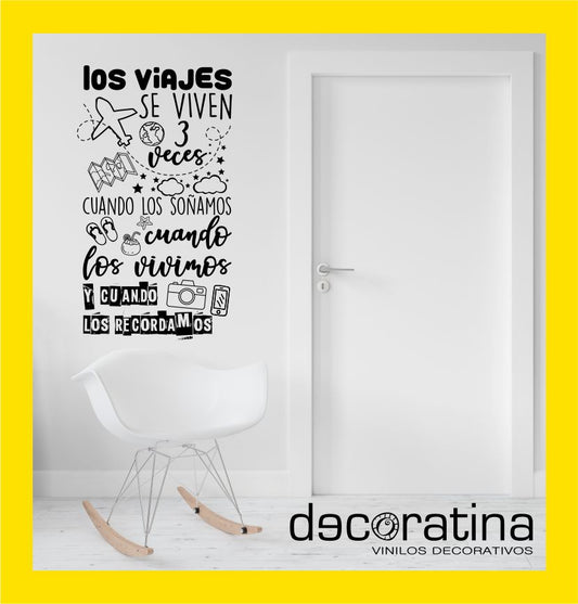 Vinilo Decorativo Frase La vida es demasiado corta – DECORATINA VINILOS  TIENDA