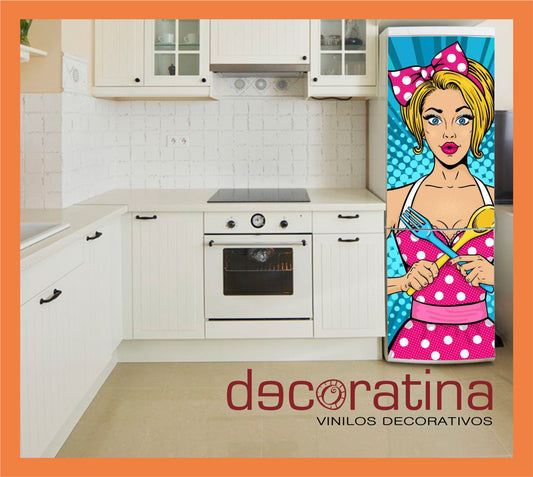 Vinilo Decorativo Nevera "Pink up"