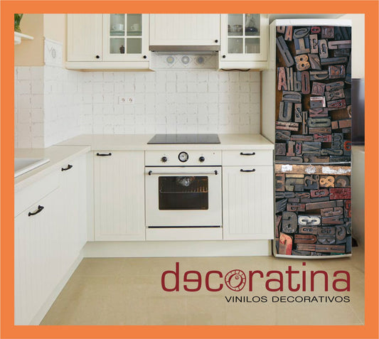 Vinilo Decorativo Nevera "Letters"