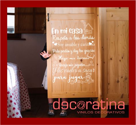 Vinilo Decorativo Infantil "Frase en mi casa infantil"