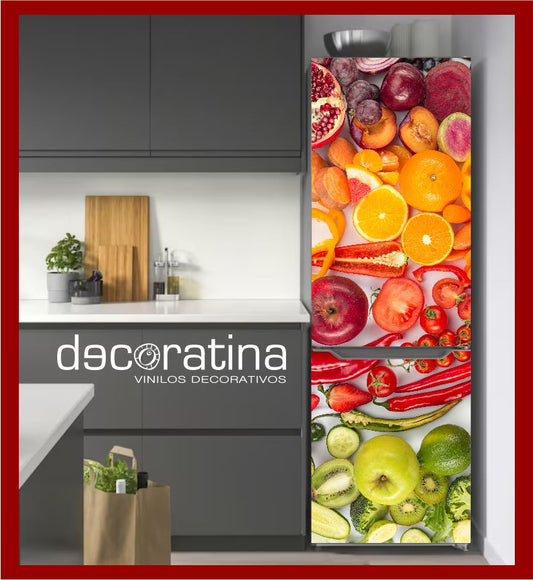 Vinilo Decorativo Nevera "Tutti Frutti"