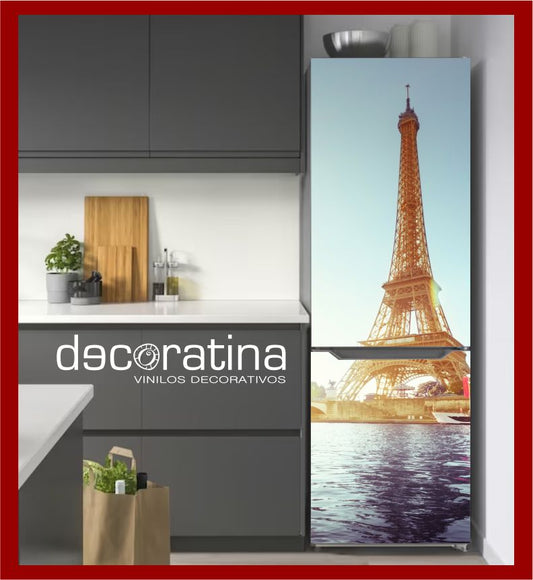 Vinilo Decorativo Nevera "Torre Eiffel"