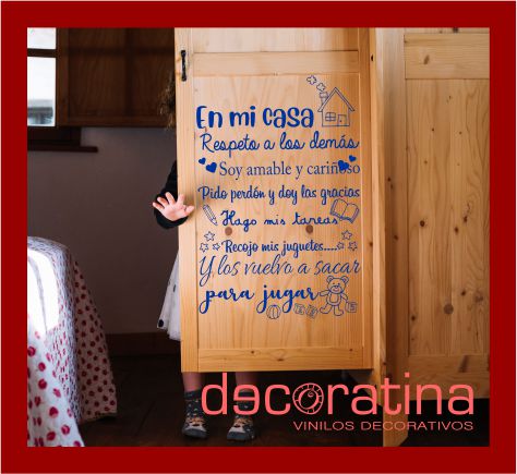 Vinilo Decorativo Infantil "Frase en mi casa infantil"