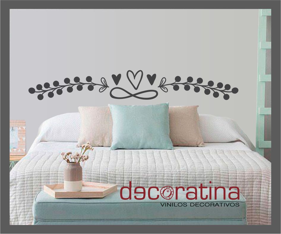 Vinilo Decorativo cabezal cama "Infinity Love"