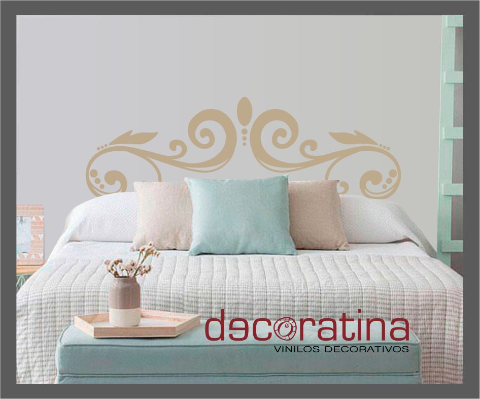 Vinilo decorativo cabezal cama "Vintage"