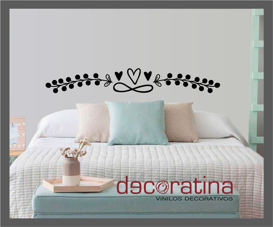 Vinilo Decorativo cabezal cama "Infinity Love"
