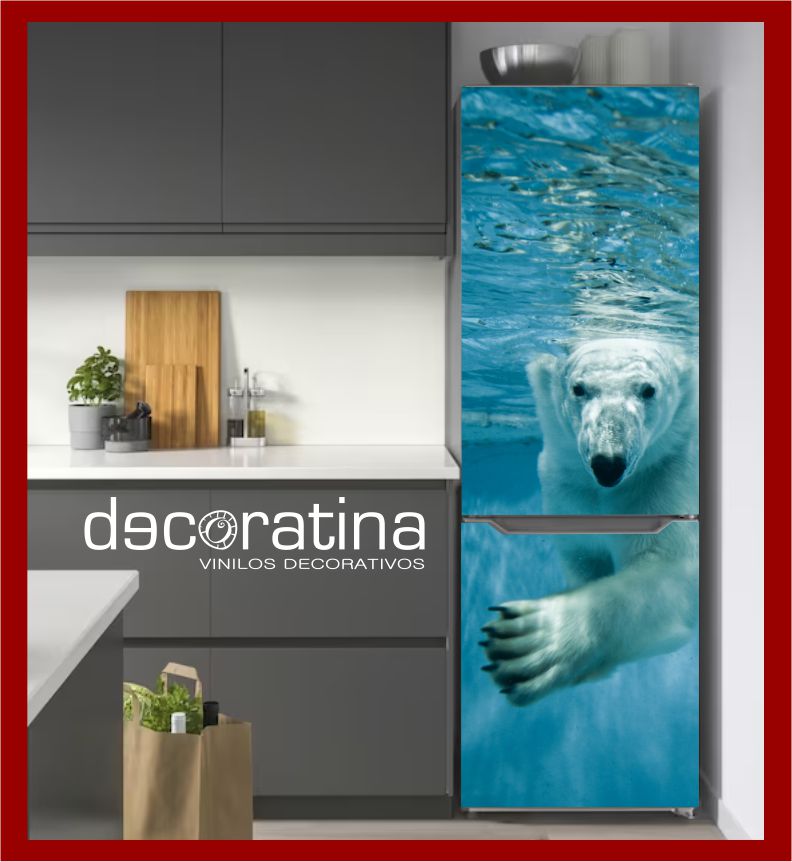 Vinilo Decorativo Nevera "Polar Bear"