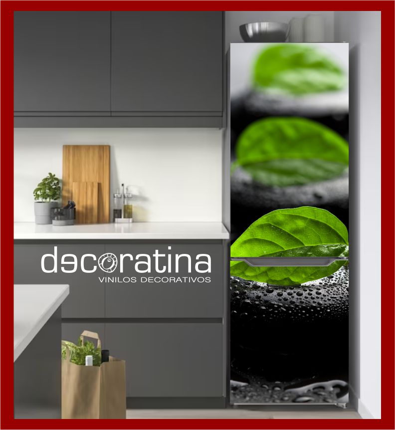 Vinilo Decorativo nevera " Piedra menta"