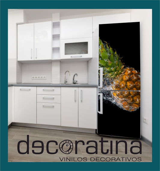Vinilo decorativo nevera "Piña"
