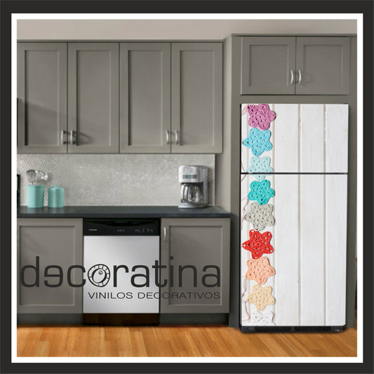 Vinilo Decorativo Nevera "Patchwork